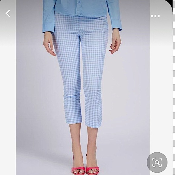 Blue&White Gingham The Iconic Summer Pull-On Capri - Picture 3 of 6